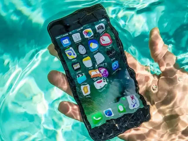 Phone inside water